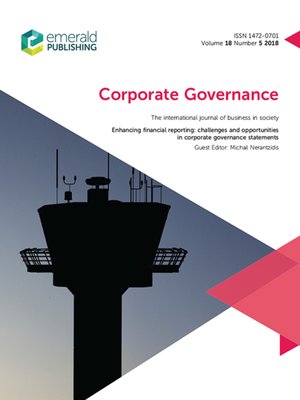 cover image of Corporate Governance: The International Journal of Business in Society, Volume 18, Number 5